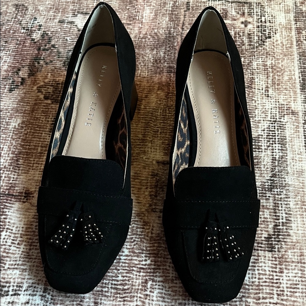 Kelly & Katie Black Tassel Loafers